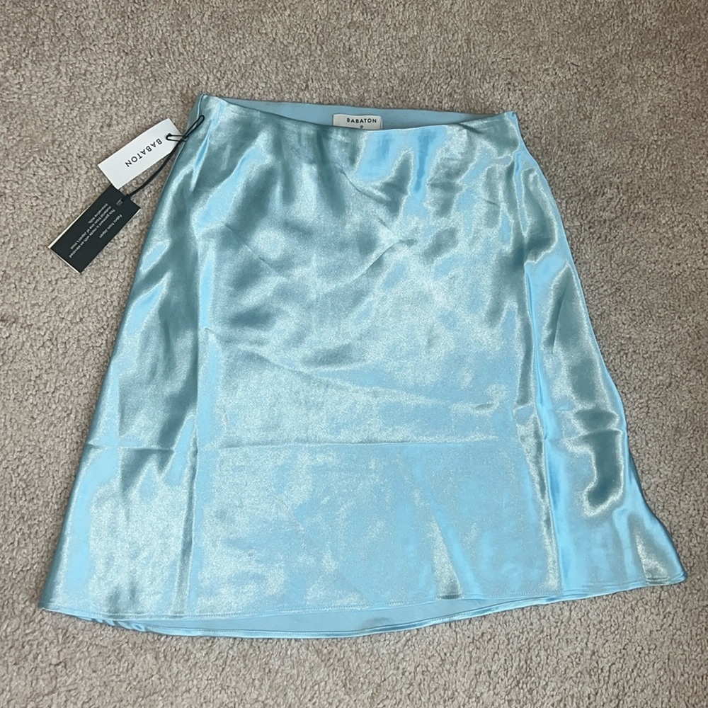 Babaton New Slip Satin Mini Skirt